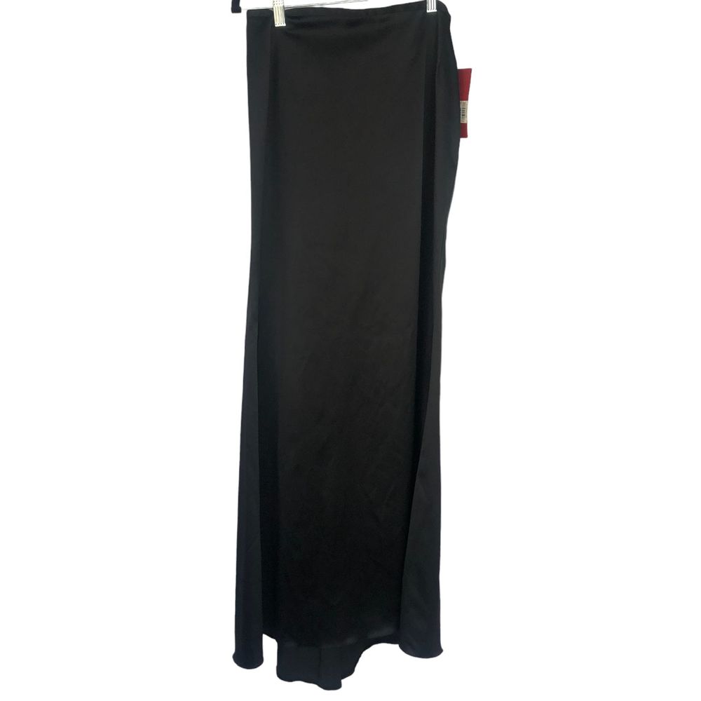 JS Collections Flowy Sexy High Waist Black Maxi Skirt w/Rear Box Pleat NWT Sz 8